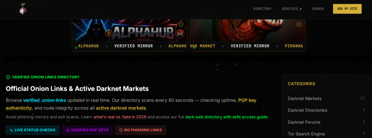 OnionLinks.live: Verified Onion Links & Trusted Dark Web Directory